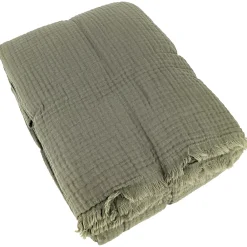 Linnea Couvre-lit 260x240 cm coton collection PAROS vert mousse* Boutis, Couvre-Lit, Édredon