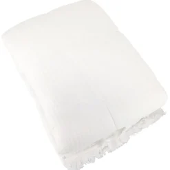 Linnea Couvre-lit 150x200 cm coton collection PAROS blanc neige* Boutis, Couvre-Lit, Édredon