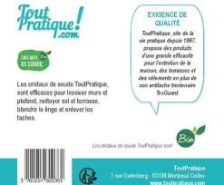 Cristaux de Soude Bio 700g en Pot Réutilisable Qualité Supérieure Naturel Français>Guard Industrie Sale