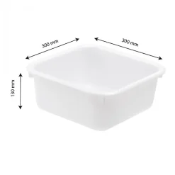 Cuvette alimentaire carrée emboitable 7 L - blanc><noscript><img width=