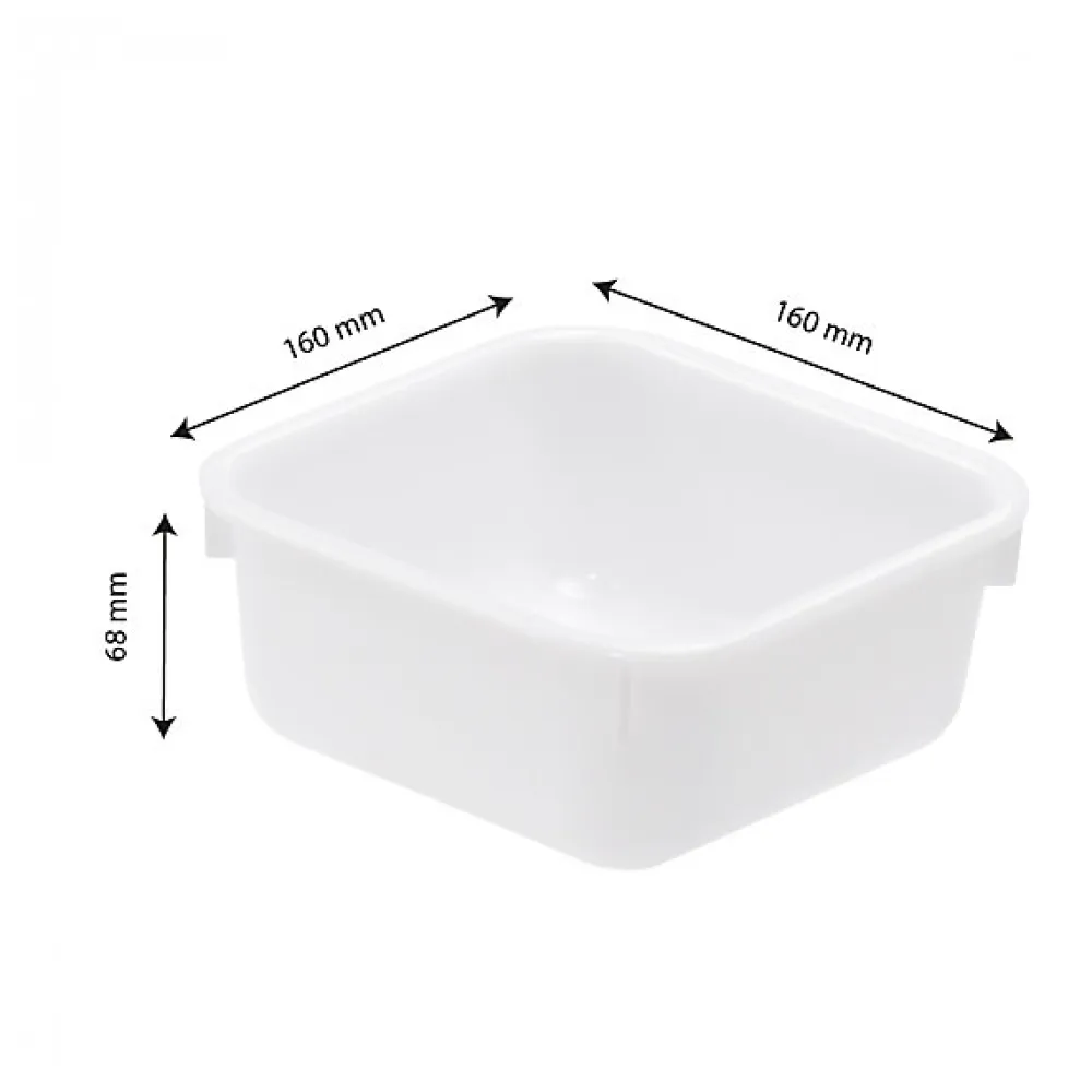 Cuvette alimentaire carrée emboitable 1 L - blanc>Gilac Best