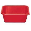 Cuvette carrée rouge 15L L. 38 x l. 38 x H. 17,5 cm> Clearance