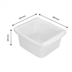 Cuvette rectangulaire profonde 16 L - blanc><noscript><img width=