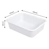 Gilac Cuvette rectangulaire profonde 20 L - blanc* Seau, Bassine, Récipient De Ménage