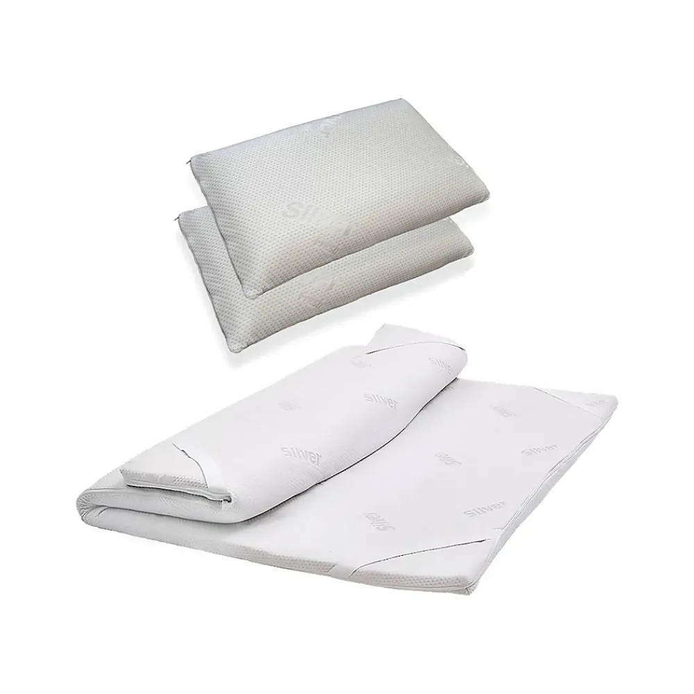 Talamo Italia Dabreg Carré et Demi Surmatelas, Ensemble Matelas avec Oreiller, Surmatelas à Mémoire de Forme, 120x200xh5 cm* Surmatelas