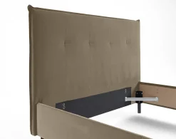 Best Mobilier Dali - cadre de lit - 160x200 - en velours -* Lit Double