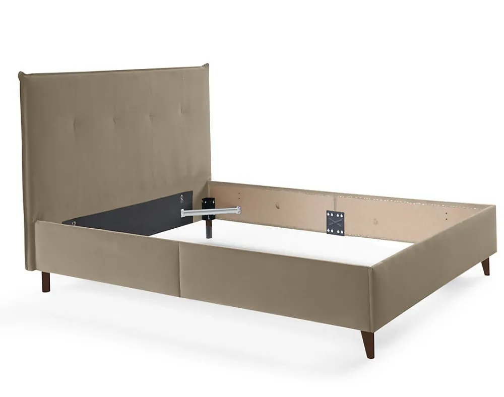 Best Mobilier Dali - cadre de lit - 160x200 - en velours -* Lit Double