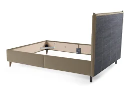 Best Mobilier Dali - cadre de lit - 160x200 - en velours -* Lit Double
