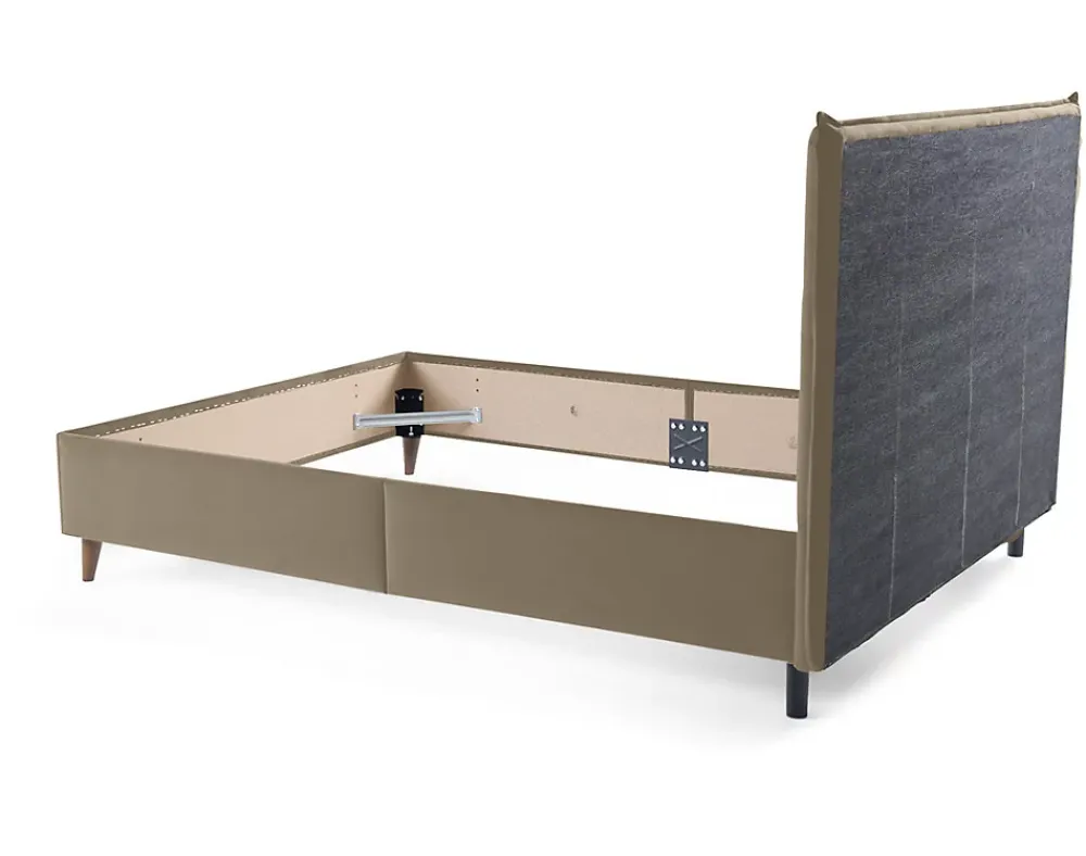 Best Mobilier Dali - cadre de lit - 160x200 - en velours -* Lit Double