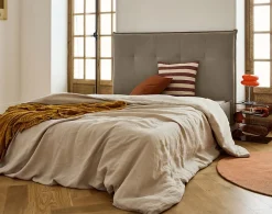 Best Mobilier Dali - cadre de lit - 160x200 - en velours -* Lit Double
