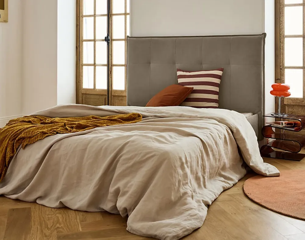 Best Mobilier Dali - cadre de lit - 160x200 - en velours -* Lit Double