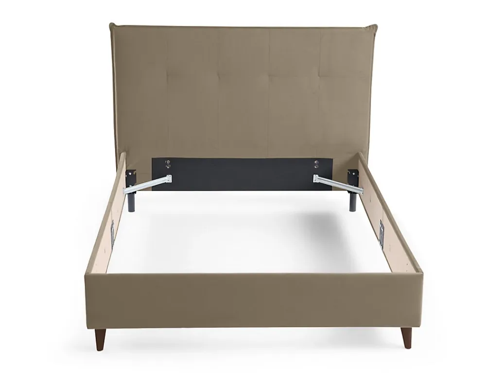 Best Mobilier Dali - cadre de lit - 160x200 - en velours -* Lit Double