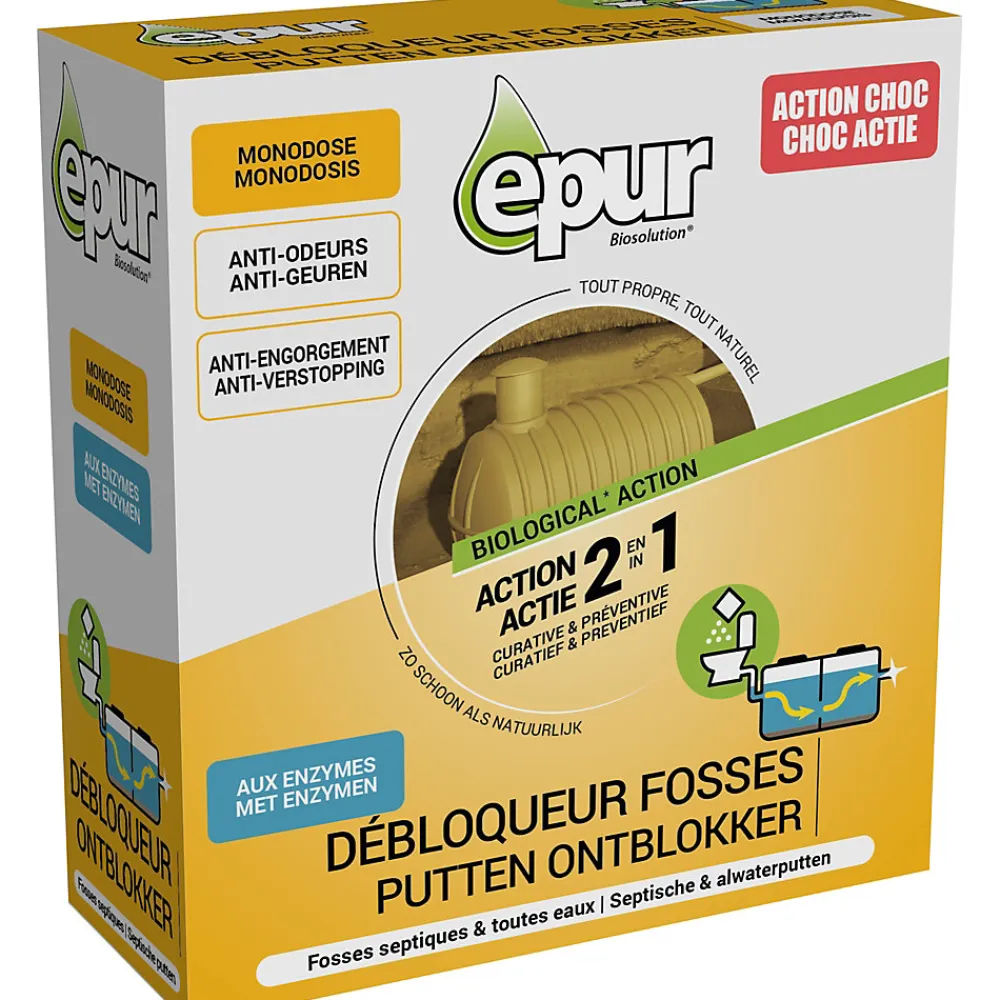 Débloqueur/réactivateur spécial fosses septiques 500g>Epur Clearance