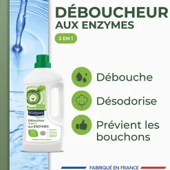 Déboucheur 3 en 1 aux enzymes SoluVert 1L><noscript><img width=