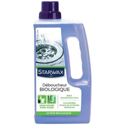 Starwax Déboucheur biologique 1L sans acide sans soude* Déboucheur