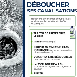 Starwax Déboucheur biologique 1L sans acide sans soude* Déboucheur