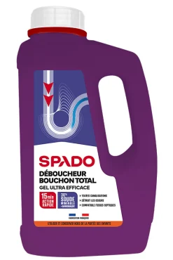 Déboucheur gel cuisine et salle de bain 1L>Spado Discount