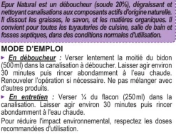 Epur Déboucheur gel pour canalisations 1L* Déboucheur