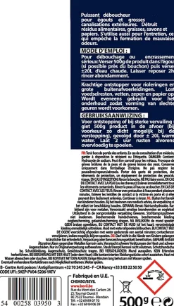 FULGURANT SANITAIRE Déboucheur égouts surpuissant Fulgurant 500g* Déboucheur