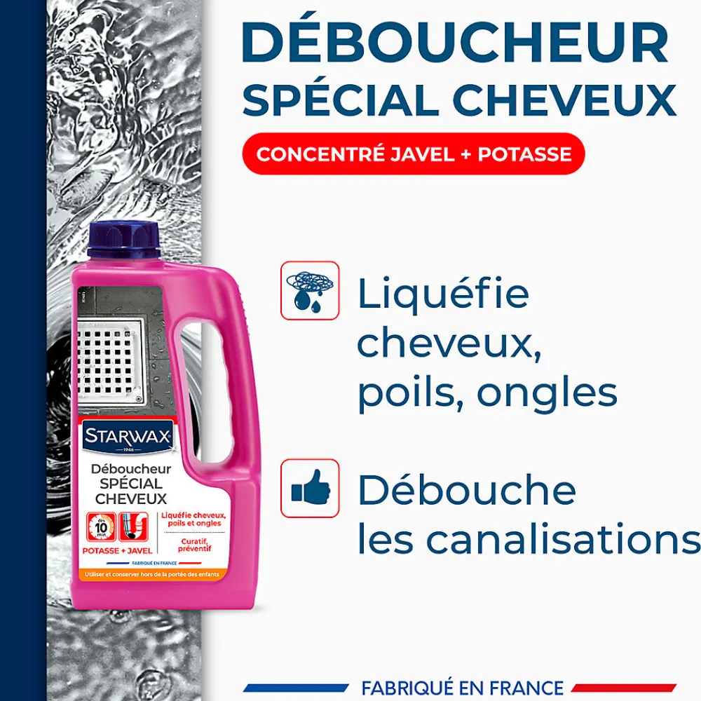 Déboucheur spécial cheveux 900ml>Starwax Online