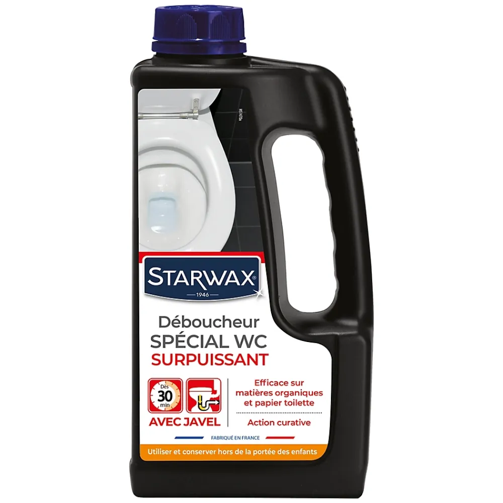 Starwax Déboucheur spécial WC avec javel 1L* Déboucheur