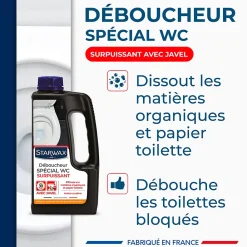 Starwax Déboucheur spécial WC avec javel 1L* Déboucheur