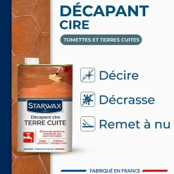 Starwax Décapant cire tomettes et terres cuites 1L* Nettoyant Et Entretien Pour Sol