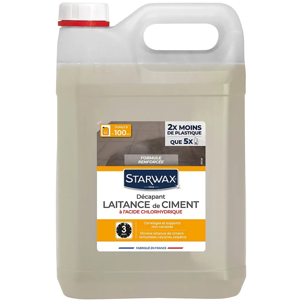 Starwax Décapant laitance de ciment carrelages 5L* Produits De Gros Lessivage