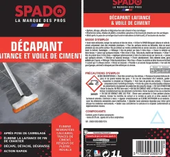 Décapant laitance et voile de ciment professionnel 1L>Spado Hot