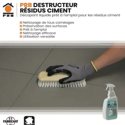 Décapant Résidus de Ciment 1L - Nettoyant Puissant Ciment et Laitance - Usage Intérieur/Extérieur sur Sols, Murs et Façades><noscript><img width=