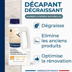 Starwax Décapant sans rinçage marbre et pierres naturelles 1L* Nettoyant Et Entretien Pour Sol