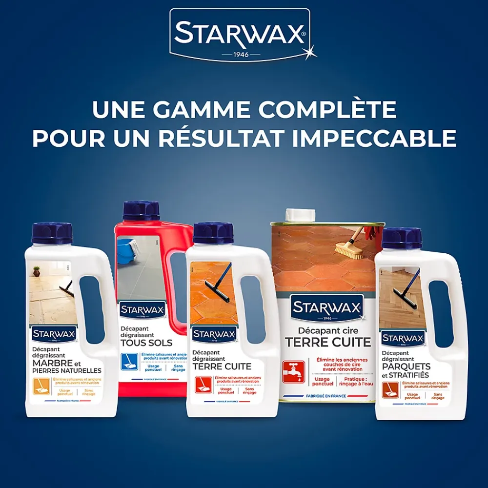 Starwax Décapant sans rinçage marbre et pierres naturelles 1L* Nettoyant Et Entretien Pour Sol