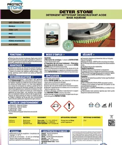 Décapant Voile de Ciment et mousse Nettoyant puissant pour Pierre Naturelle, Marbre, Carrelage, Béton Int/Ext 1L (20m²)>Protect stone Clearance