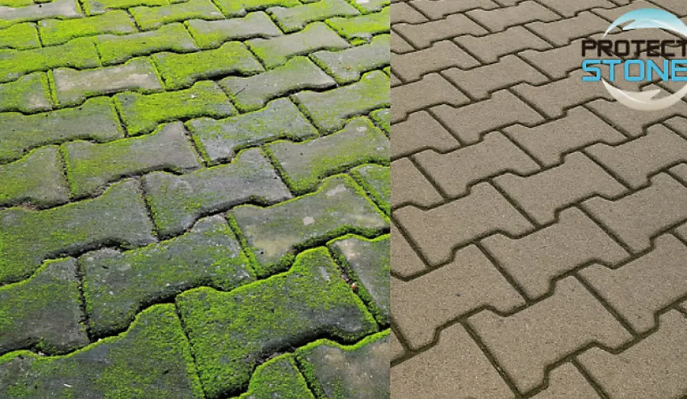 Décapant Voile de Ciment et mousse Nettoyant puissant pour Pierre Naturelle, Marbre, Carrelage, Béton Int/Ext 1L (20m²)>Protect stone Clearance