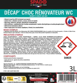 Décap'choc rénovateur pour WC 3L>Spado Clearance