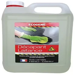 Ecogene Décapent laitance de ciment PRO 5L* Nettoyant Et Entretien Pour Sol