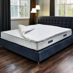 Demolo surmatelas double, Surmatelas pour améliorer la posture, Surmatelas en mousse à mémoire de forme, 160x190xh5 cm>Talamo Italia Hot