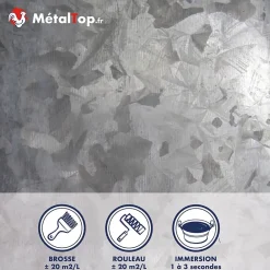 Metaltop Derochant Galva Aluminium Chrome Béton - 1 L - Métaltop* Produit Multi-Usages