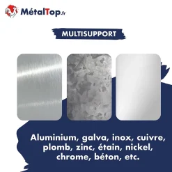 Metaltop Derochant Galva Aluminium Chrome Béton - 1 L - Métaltop* Produit Multi-Usages