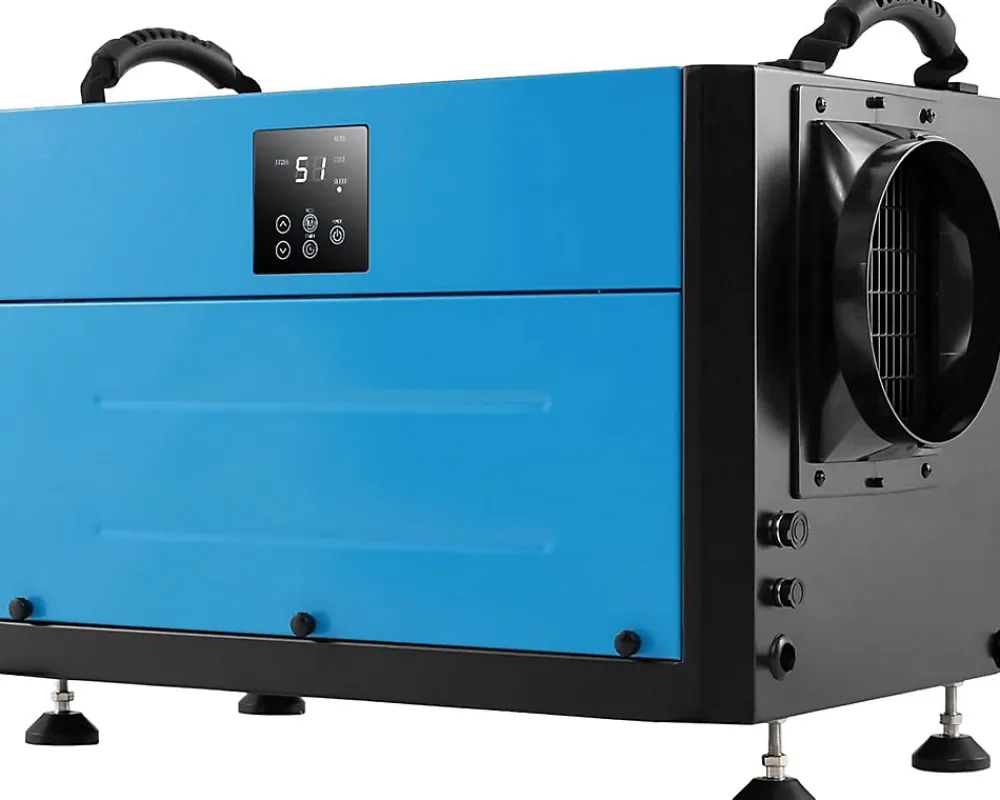 Giantex Deshumidificateur d Air Industriel 58,5L/Jour, Panneau de Contrôle, 20%-90% Humidité, 2 Méthodes Drainage Bleu* Déshumidificateur D'Air