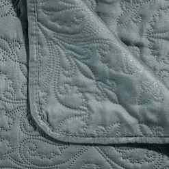 Atmosphera Créateur D'Intérieur Dessus de lit Arabesque bleu minéral 260x240cm - Atmosphera* Boutis, Couvre-Lit, Édredon