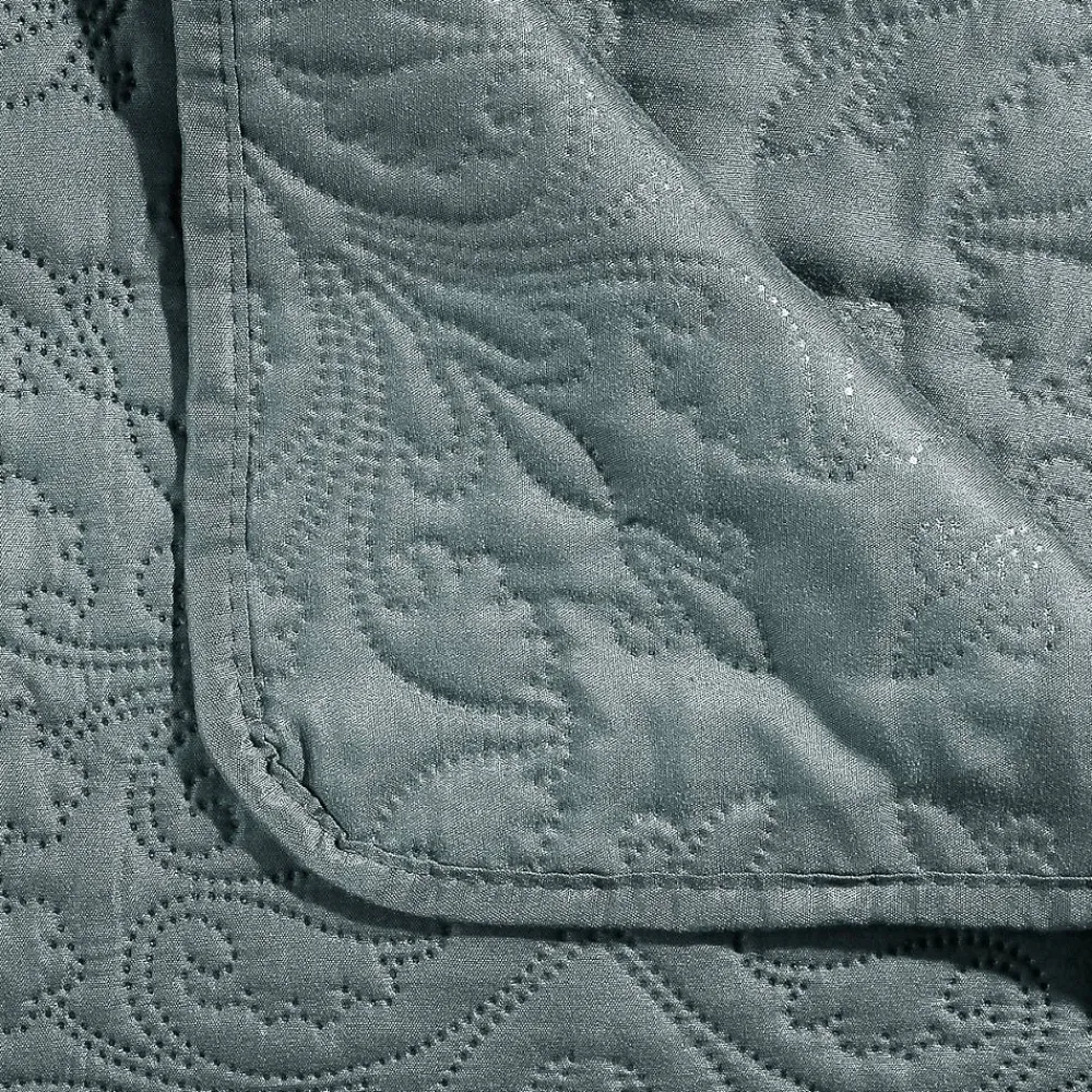 Atmosphera Créateur D'Intérieur Dessus de lit Arabesque bleu minéral 260x240cm - Atmosphera* Boutis, Couvre-Lit, Édredon