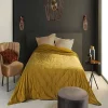 Linder Dessus de lit aspect velours satiné - 240 x 250 cm - Doré* Boutis, Couvre-Lit, Édredon