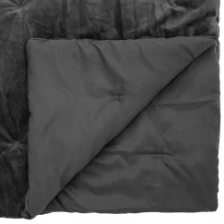 Atmosphera Créateur D'Intérieur Dessus de lit Baklo en velours 240x260cm gris foncé - Atmosphera* Boutis, Couvre-Lit, Édredon