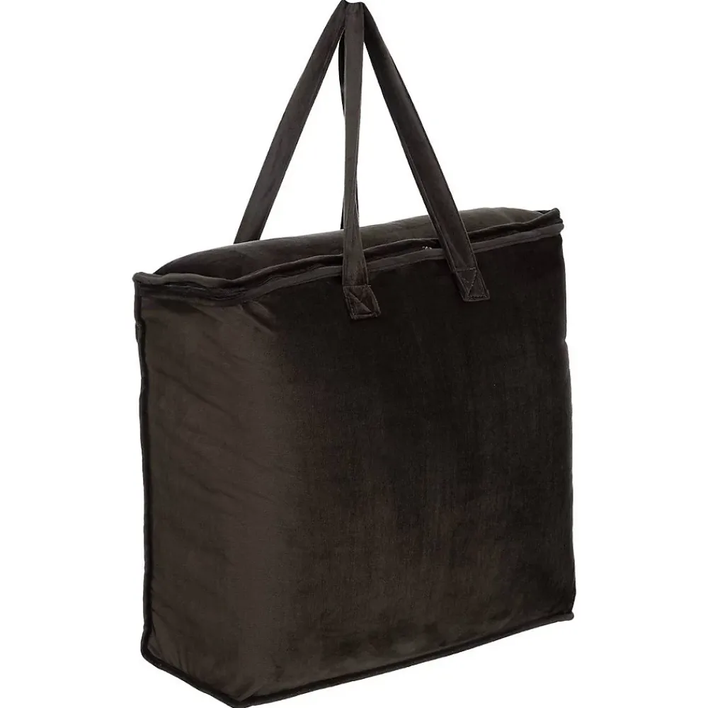 Atmosphera Créateur D'Intérieur Dessus de lit Baklo en velours 240x260cm gris foncé - Atmosphera* Boutis, Couvre-Lit, Édredon