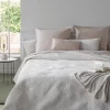 Atmosphera Créateur D'Intérieur Dessus de lit Feuille - velours - ivoire 240x260 cm - Atmosphera* Boutis, Couvre-Lit, Édredon