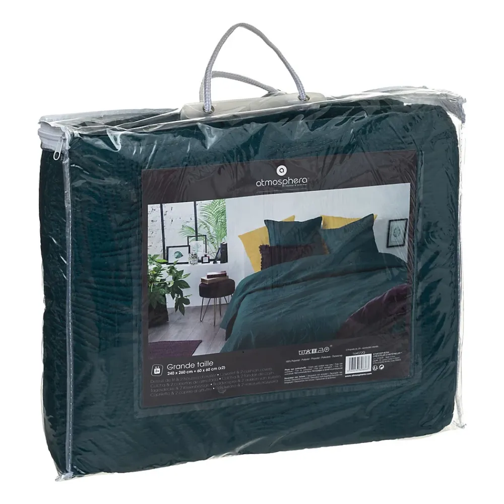 Atmosphera Dessus de lit Jungle avec 2 taies d'oreillers* Boutis, Couvre-Lit, Édredon