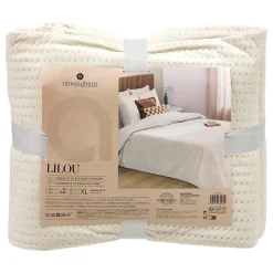 Dessus de lit Lilou ivoire 260x240cm - Atmosphera>Atmosphera Créateur D'Intérieur Sale