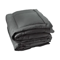 Toison d'Or Dessus de lit matelassé peau de pêche Oekotex (240x260 cm - Gris anthracite)* Boutis, Couvre-Lit, Édredon