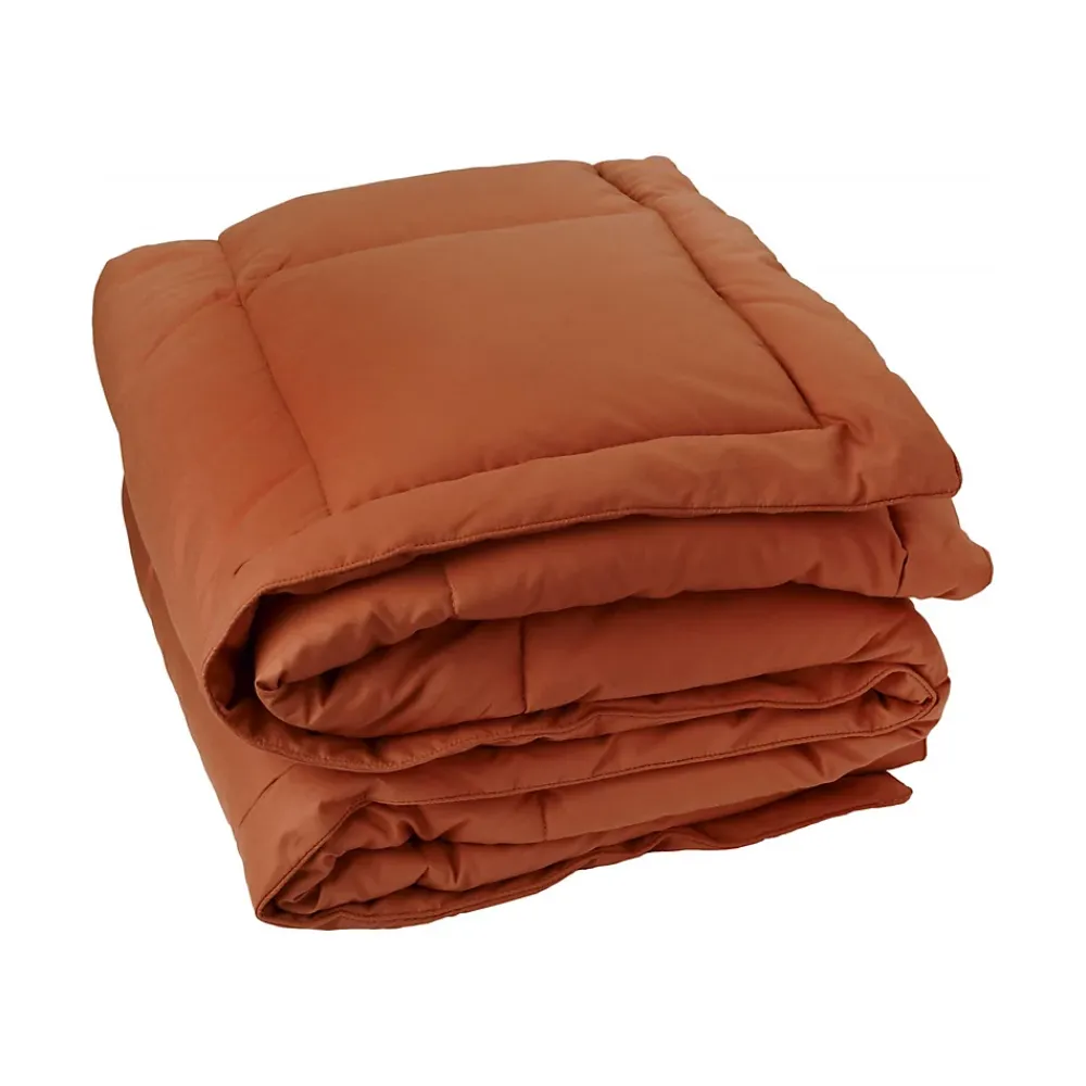 Toison d'Or Dessus de lit matelassé peau de pêche Oekotex (220x240 cm - Terracotta)* Boutis, Couvre-Lit, Édredon